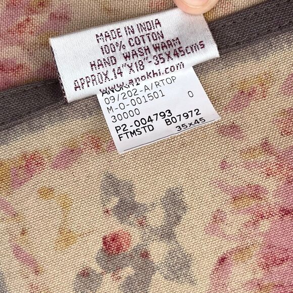 Anokhi Placemats Set 6 Block Print 14"× 18" Jaipur India Cotton table linen - Picture 5 of 5